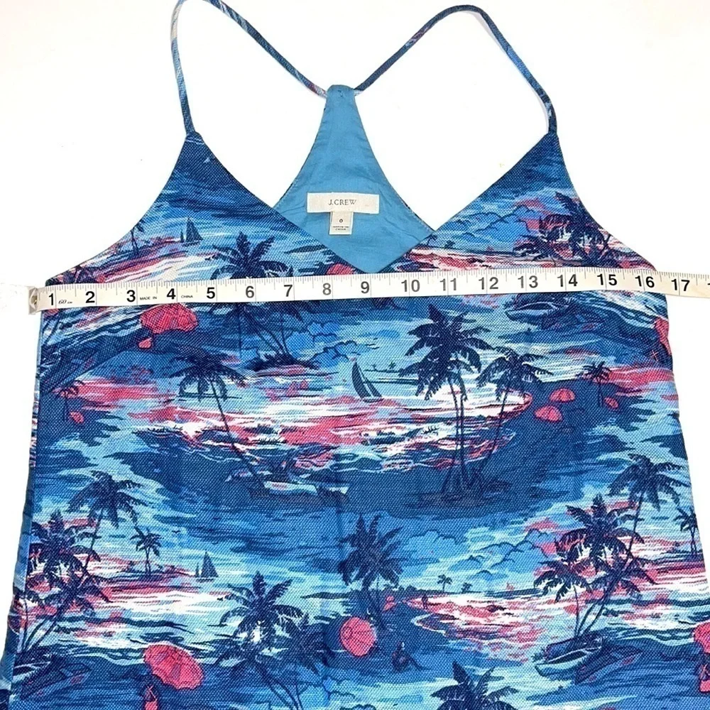 J.Crew Tropical Palm Tree Beach Dress